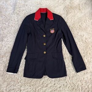 Women’s Size 6 Navy Charles Ancona USA Horseback Riding Show Coat. Good Cond.